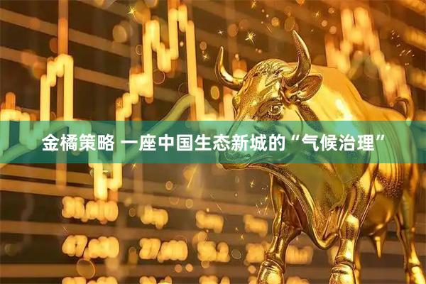 金橘策略 一座中国生态新城的“气候治理”